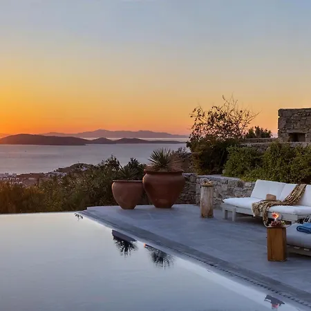 别墅 Mykonian Ode With Stunning Sunrise & Sunset Views 普沙罗