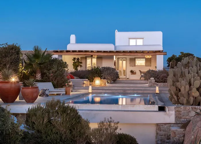 Villa Mykonian Ode With Stunning Sunrise & Sunset Views Psarrou